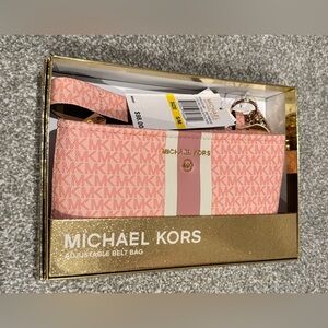 Michael Kors Pink Logo Belt Bag